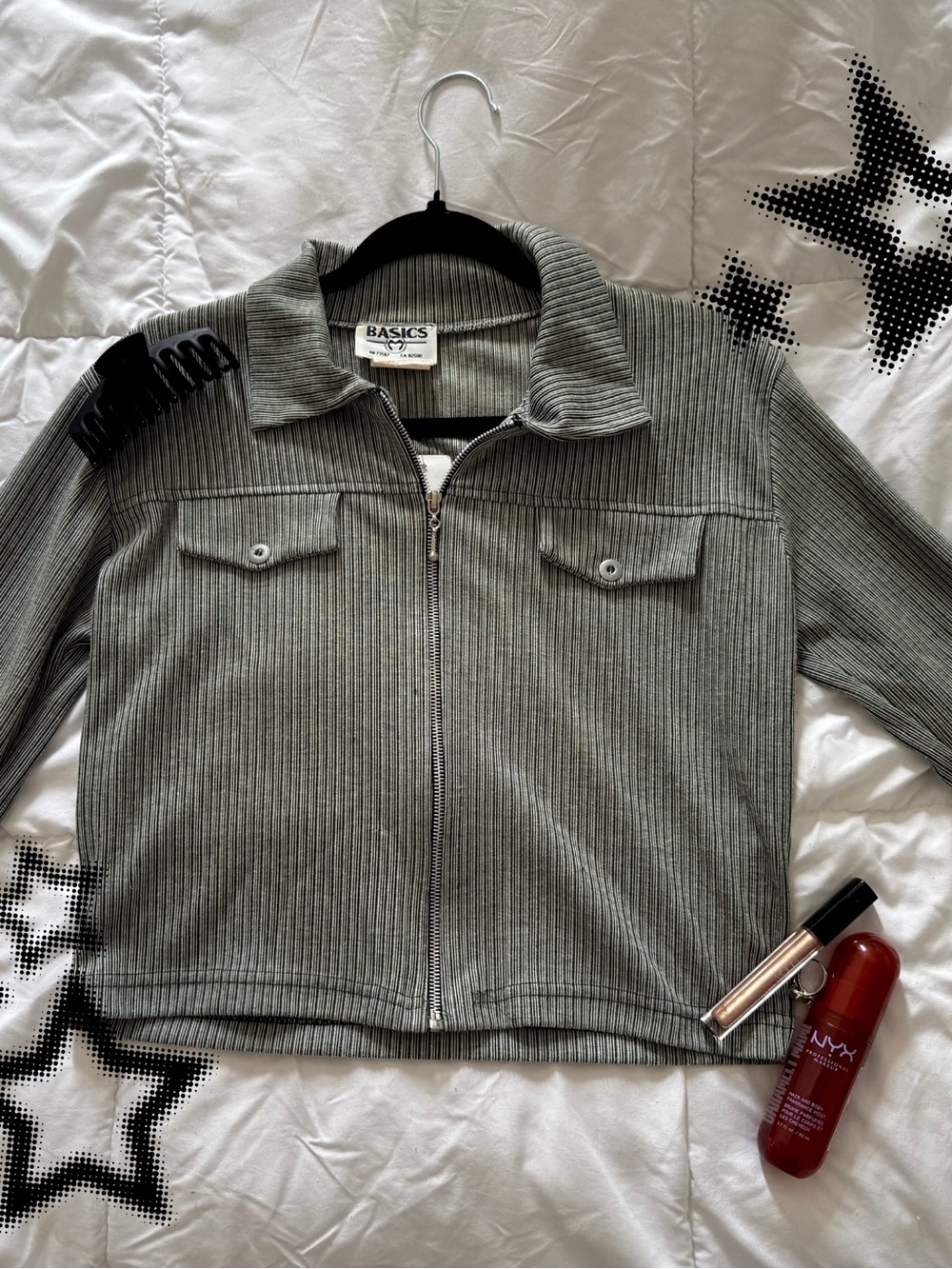 Vintage BASICS Pinstripe Zip-Up